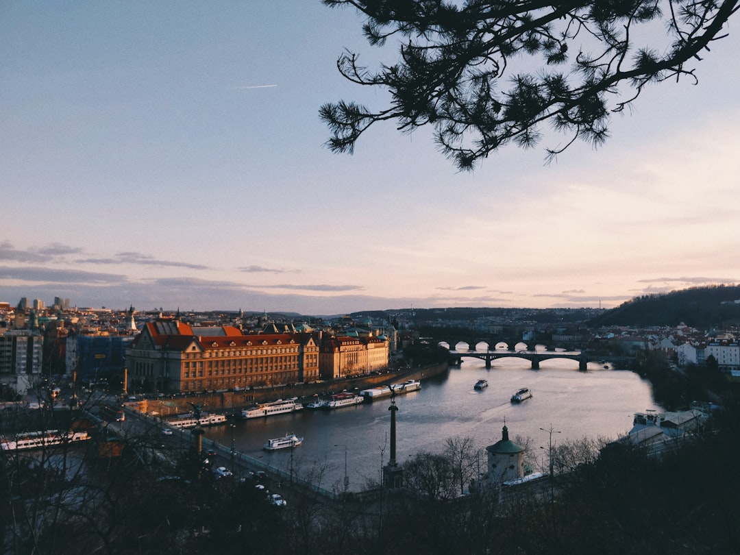 Pont Charles à Prague dans la lumière froide du matin